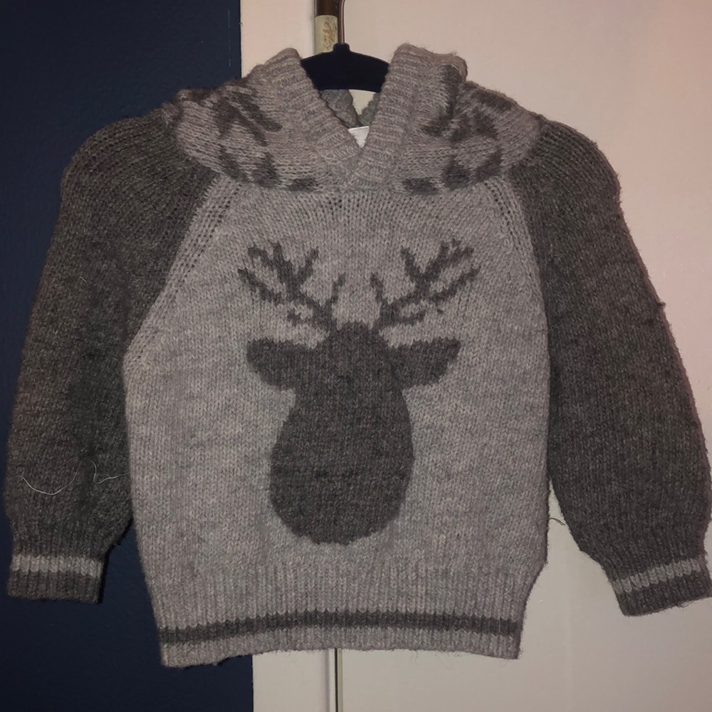 Grey baby boy’s sweater